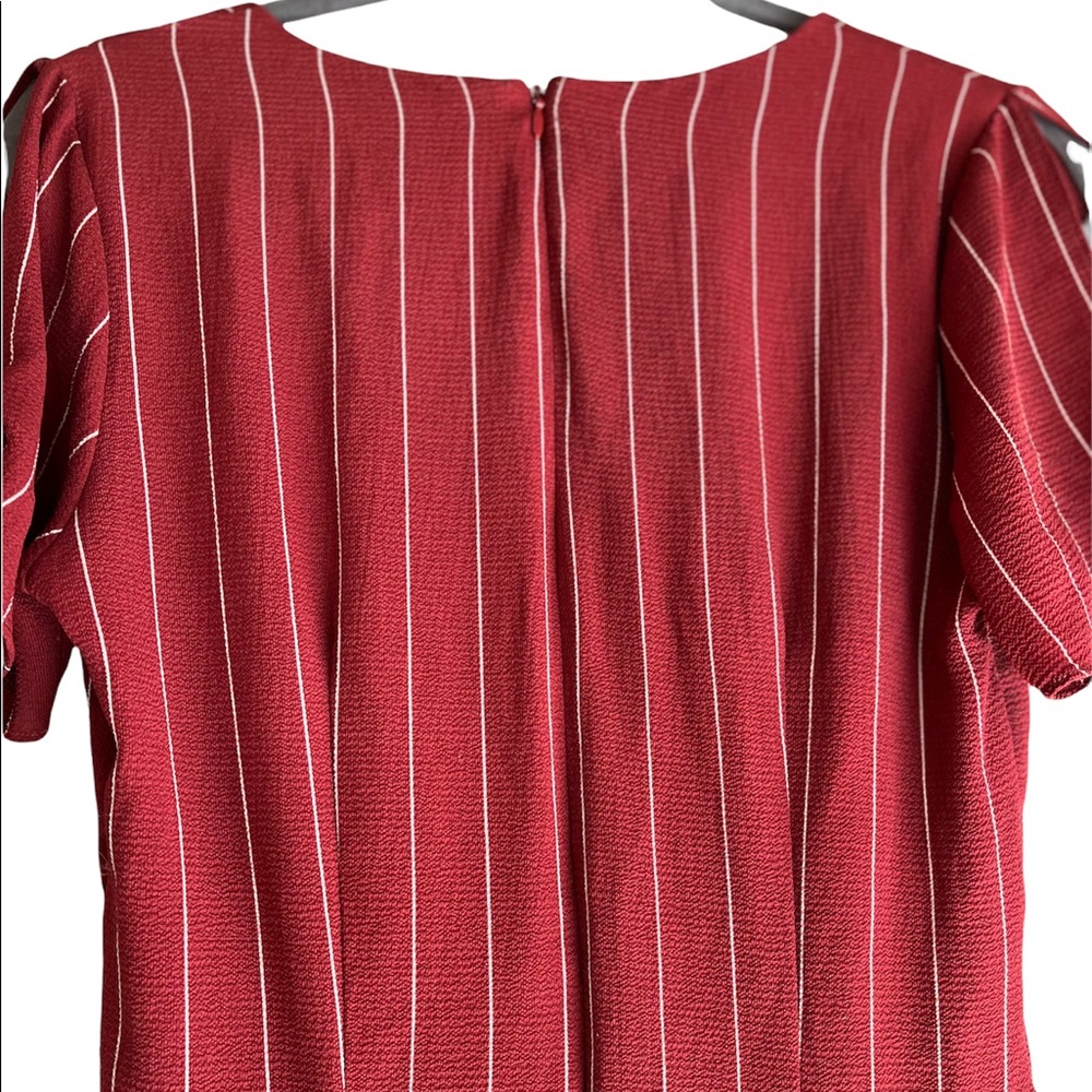 Lulus Pacific Coast Wine Red Striped Culotte Jumpsuit Size Small - Picture 9 of 16